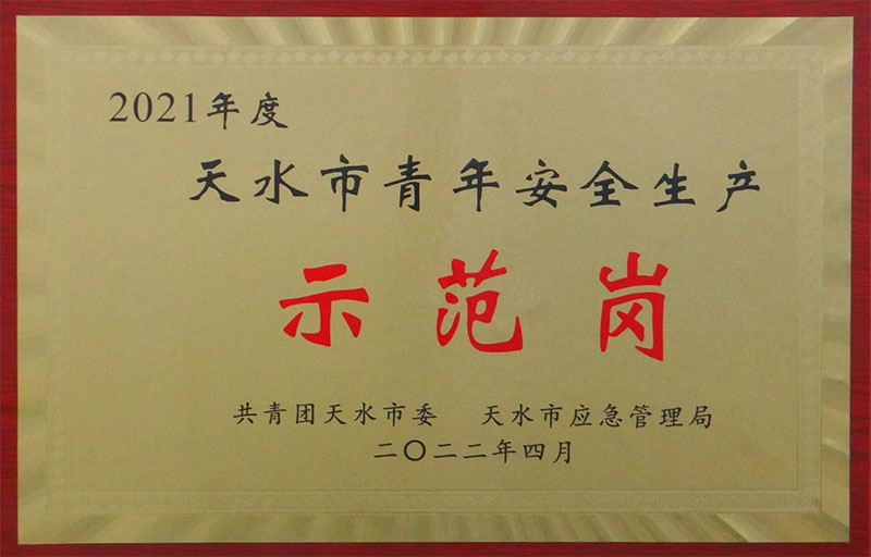 星火机床机械制造分公司中型工段被授予“青年安全生产示范岗”称号